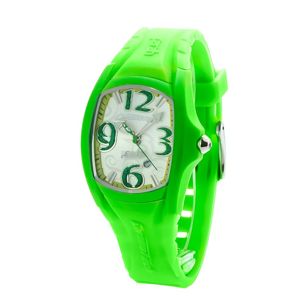 Chronotech Green Rubber Watch - Timeless Modern Elegance