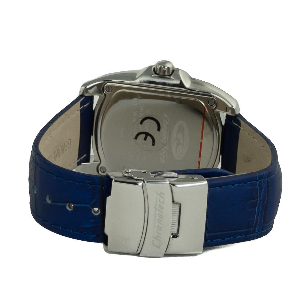 Chronotech Blue Leather Watch – Exquisite Timepiece Elegance