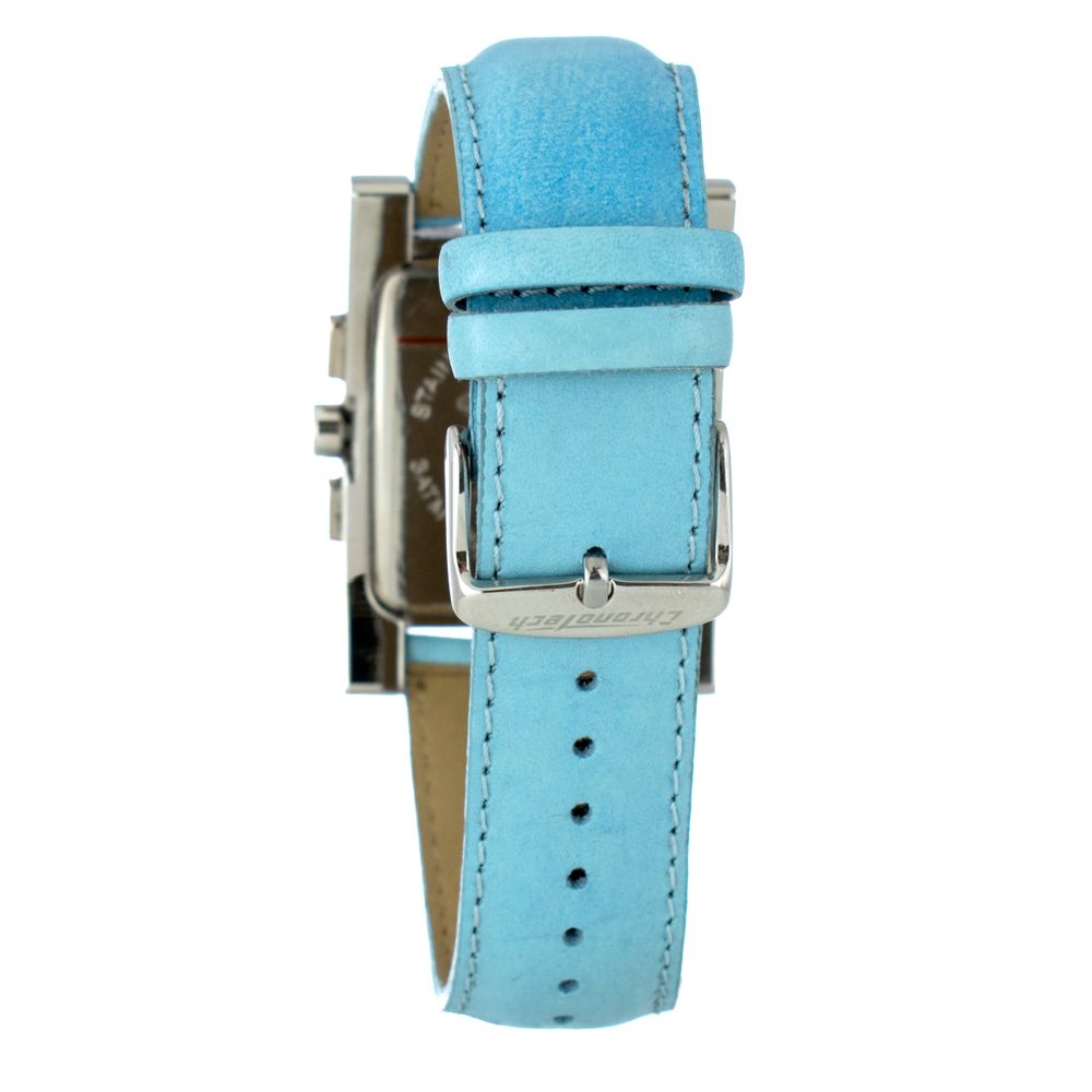 Chronotech Blue Leather Watch with Exquisite Craftsmanship