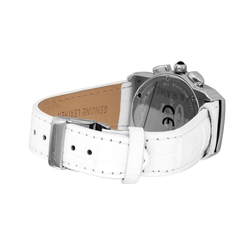 Chronotech White Leather Watch - Timeless Elegance Redefined