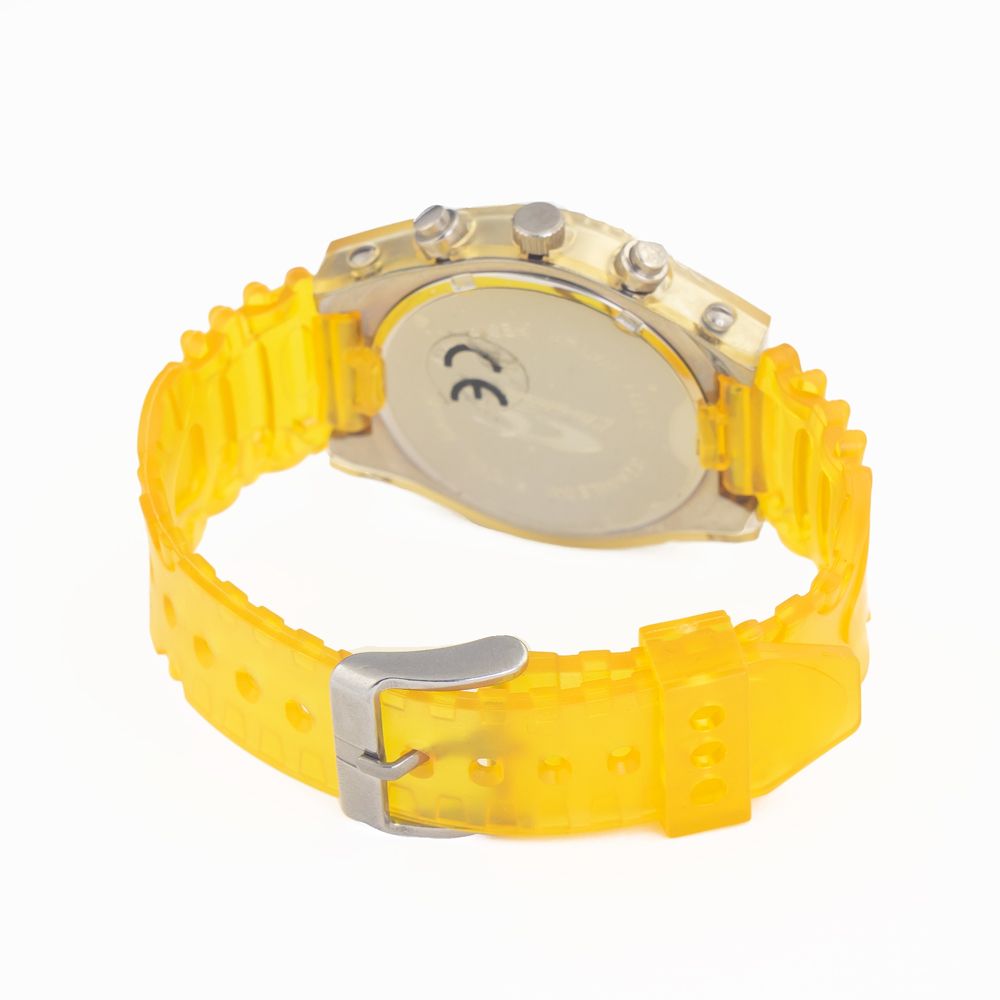 Chronotech Yellow Rubber Watch - Sophisticated Timepiece