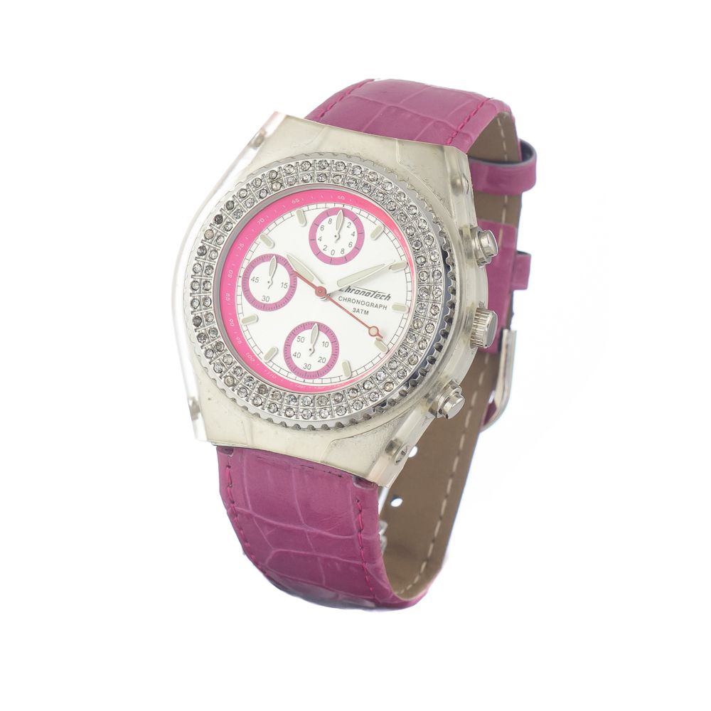 Chronotech Multicolor Leather Watch for Elevated Style