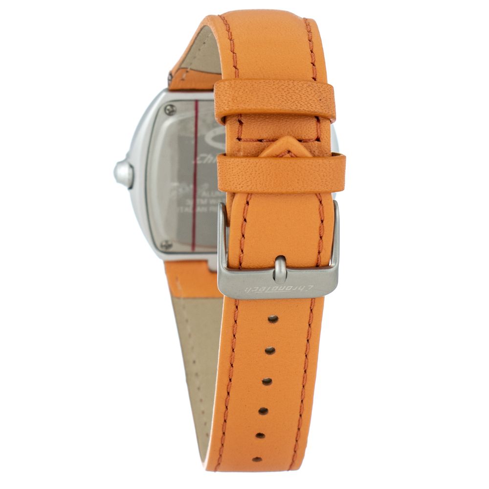 Chronotech Orange Leather Watch: Bold Elegance Redefined