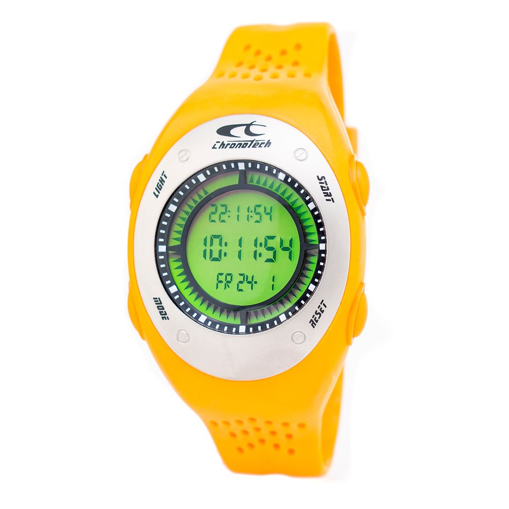 Chronotech Orange Rubber Watch - Sporty Elegance Redefined