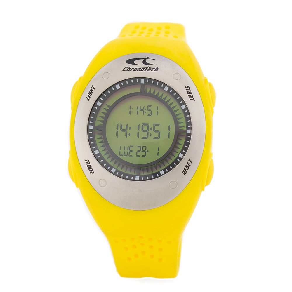 Chronotech Yellow Rubber Watch for Elevated Style