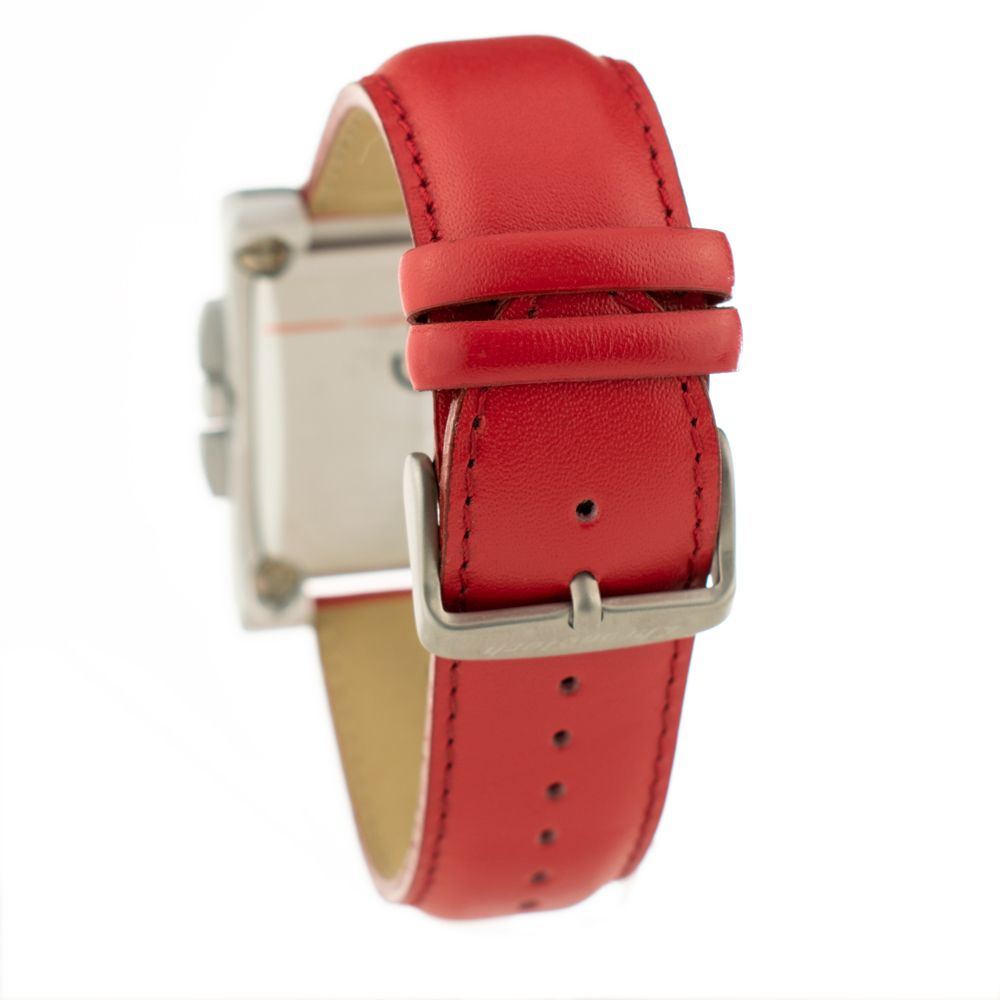 Chronotech Red Leather Watch - Timeless Elegance Redefined
