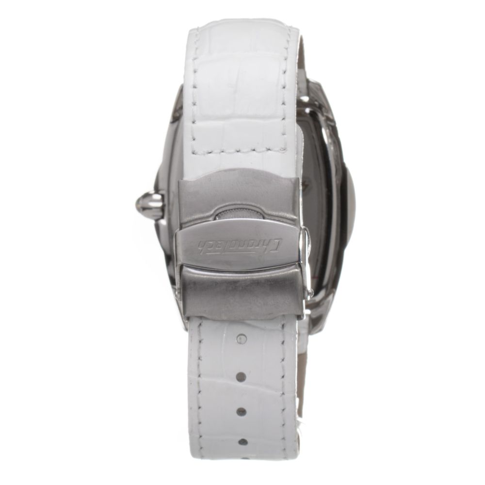 Chronotech White Leather Watch - Timeless Elegance Redefined