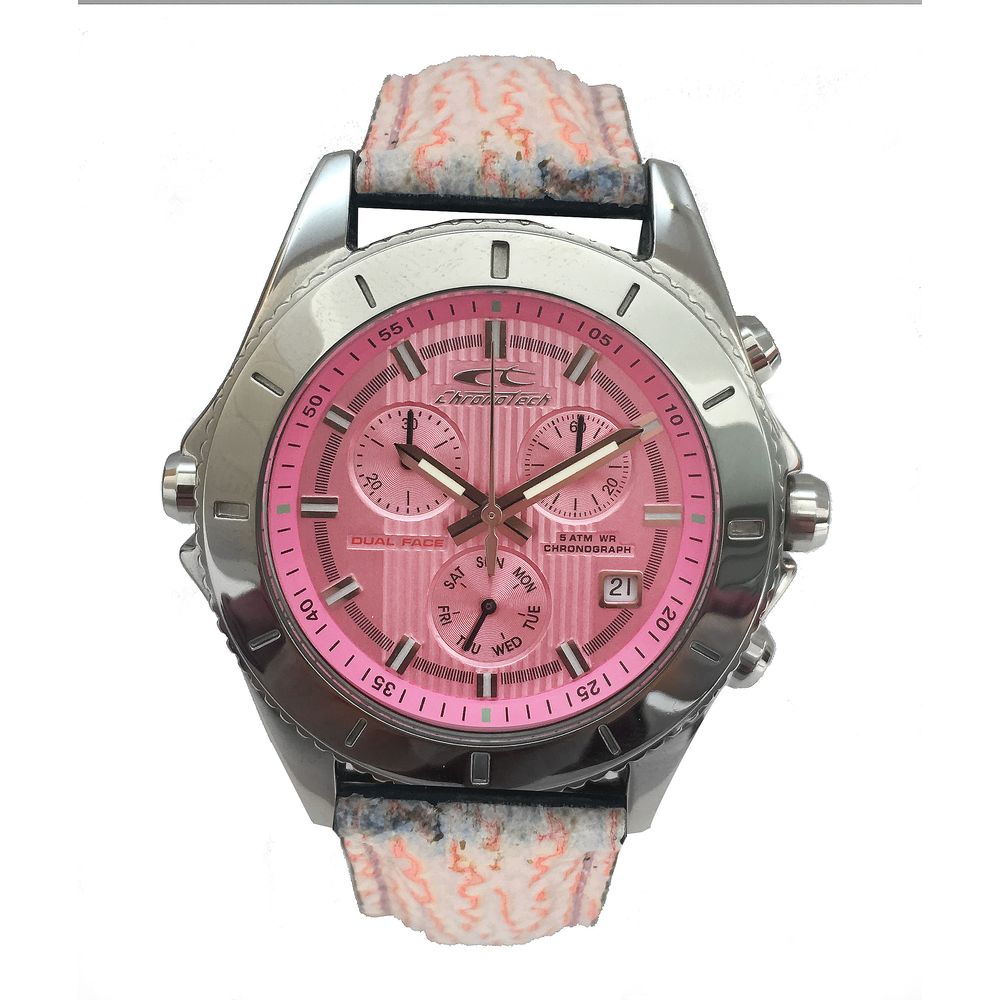 Chronotech Multicolor Leather Watch for Timeless Elegance