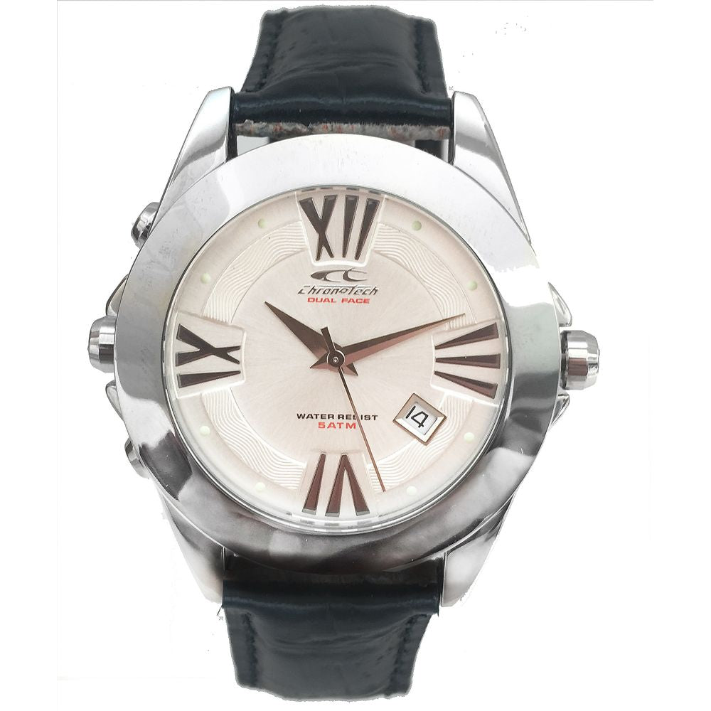 Chronotech Multicolor Leather Watch for Timeless Elegance