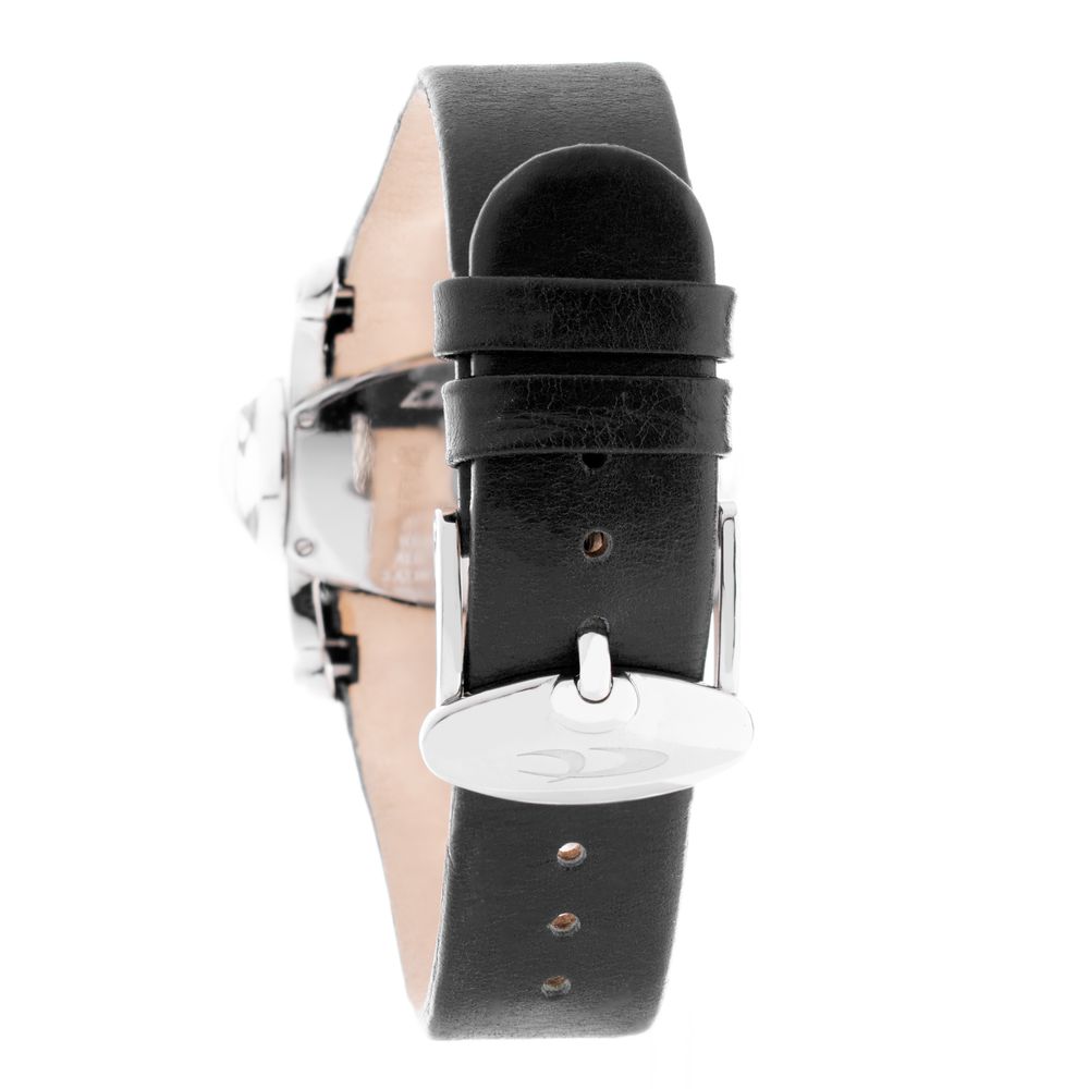 Chronotech Black Leather Watch for Timeless Sophistication