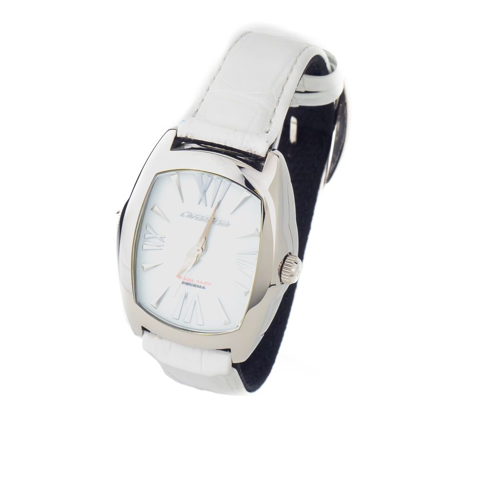 Chronotech Black Leather Watch with Exquisite Craftsmanship