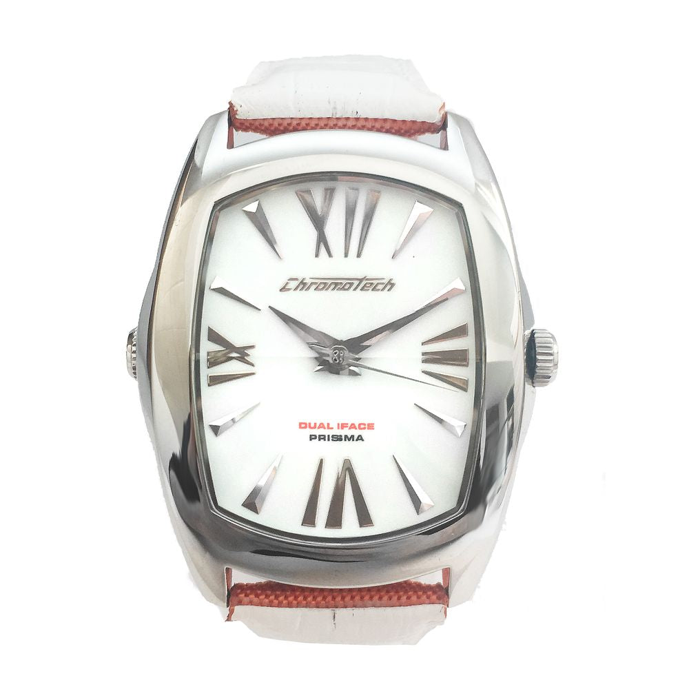 Chronotech Orange Leather Watch - Bold Elegance Redefined