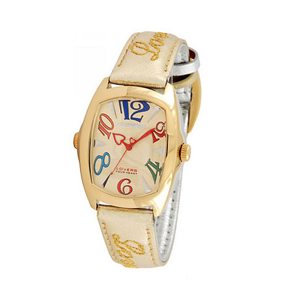Chronotech Gold Leather Watch for Timeless Elegance