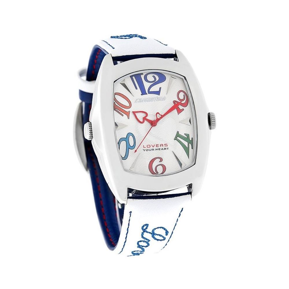Chronotech Blue Leather Watch for Timeless Elegance