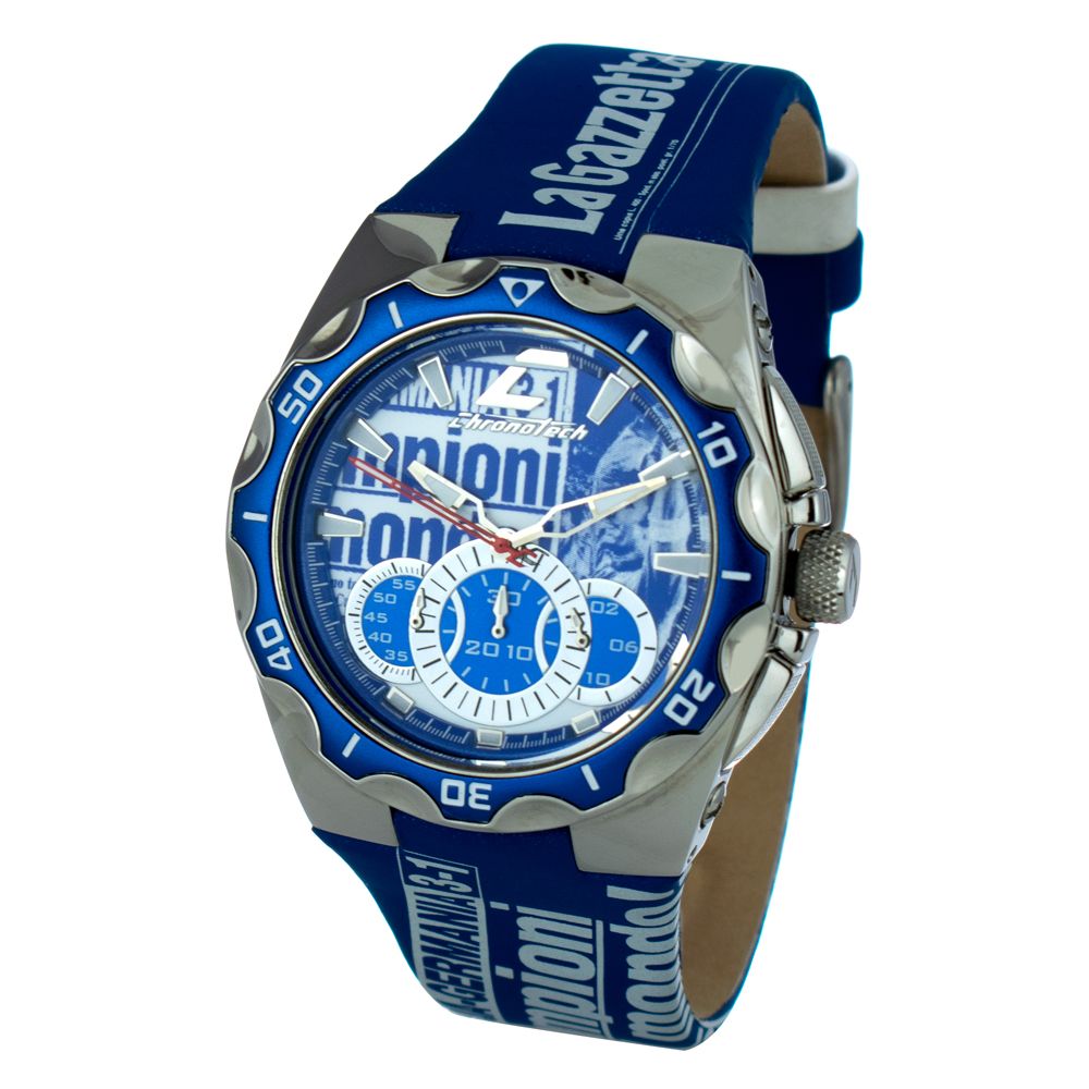 Chronotech Blue Leather Watch – Timeless Elegance Redefined