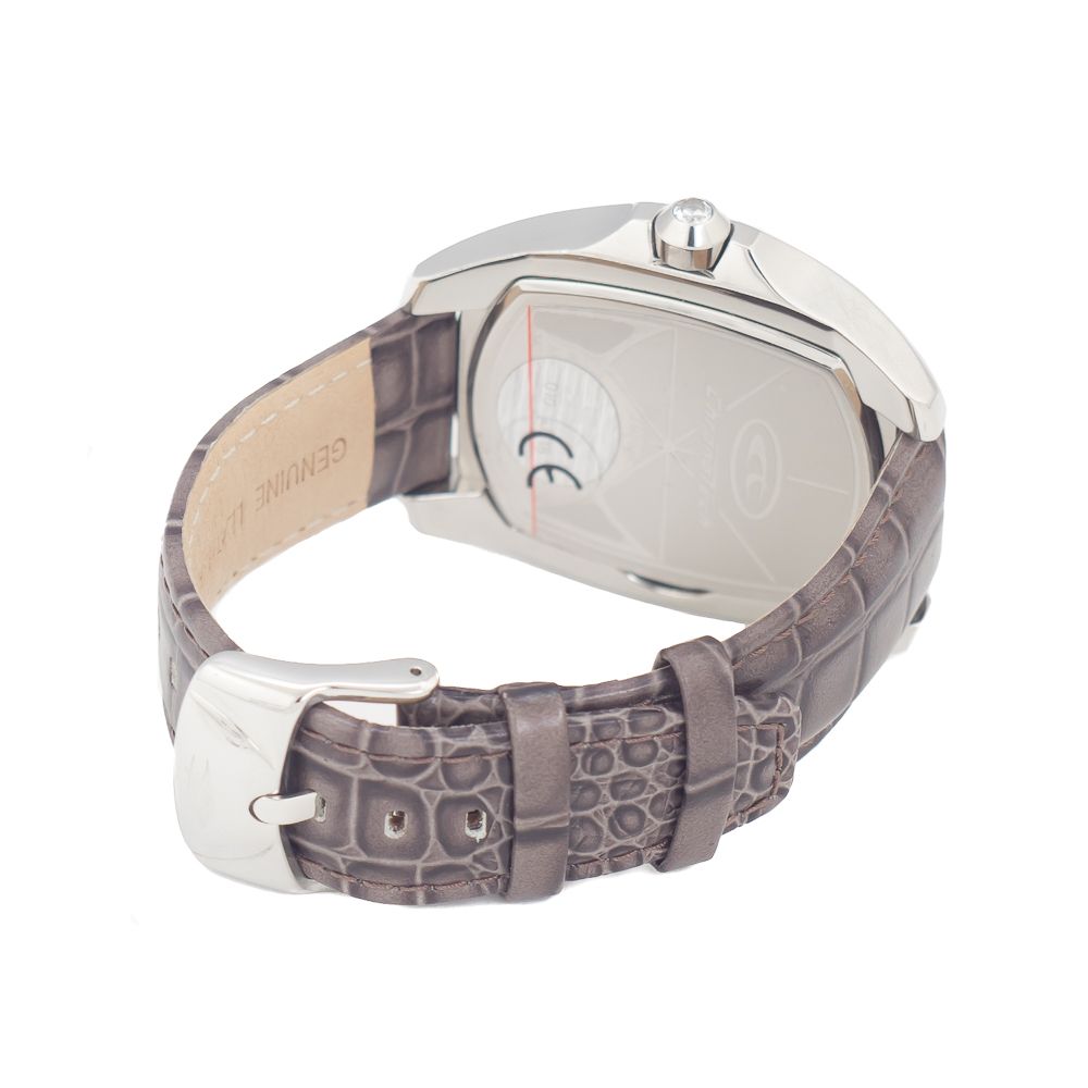 Chronotech Gray Leather Watch: Timeless Elegance Redefined