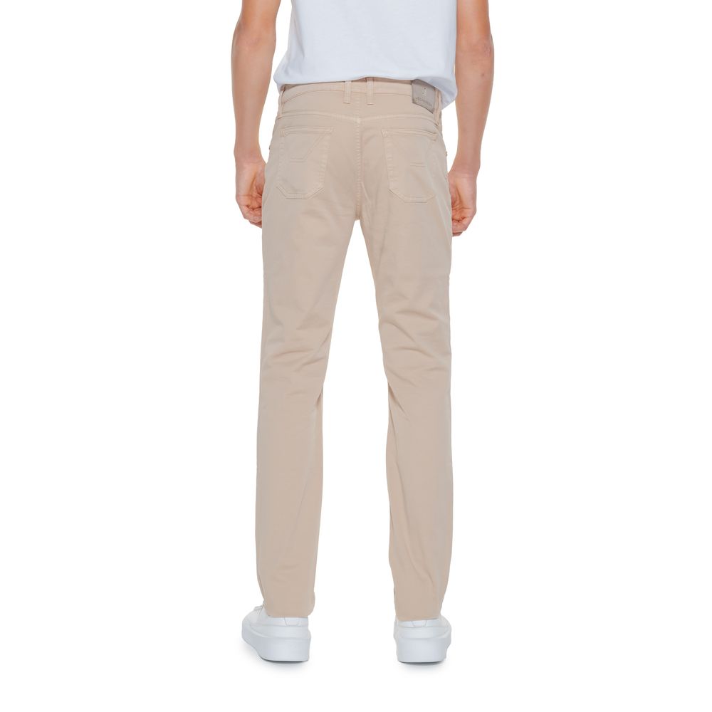 Jeckerson Beige Cotton Jeans & Pant for Effortless Elegance