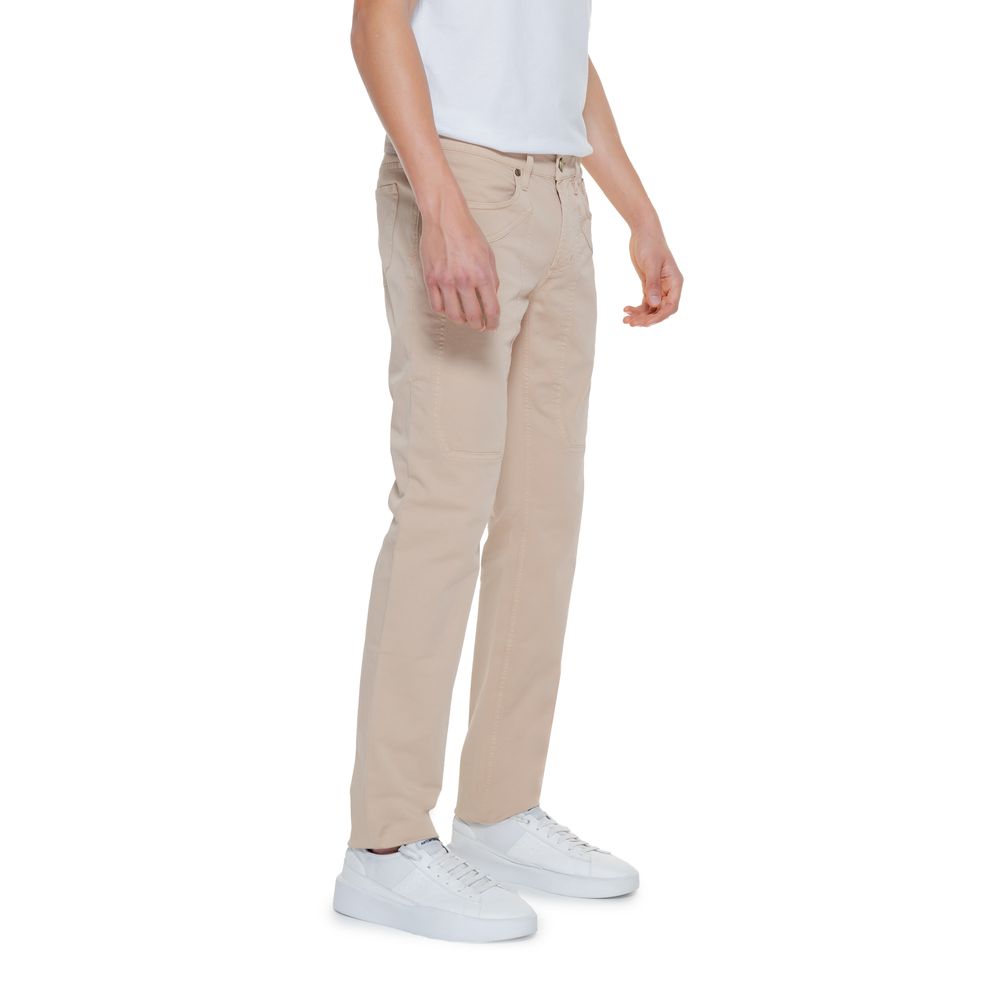 Jeckerson Beige Cotton Jeans & Pant for Effortless Elegance