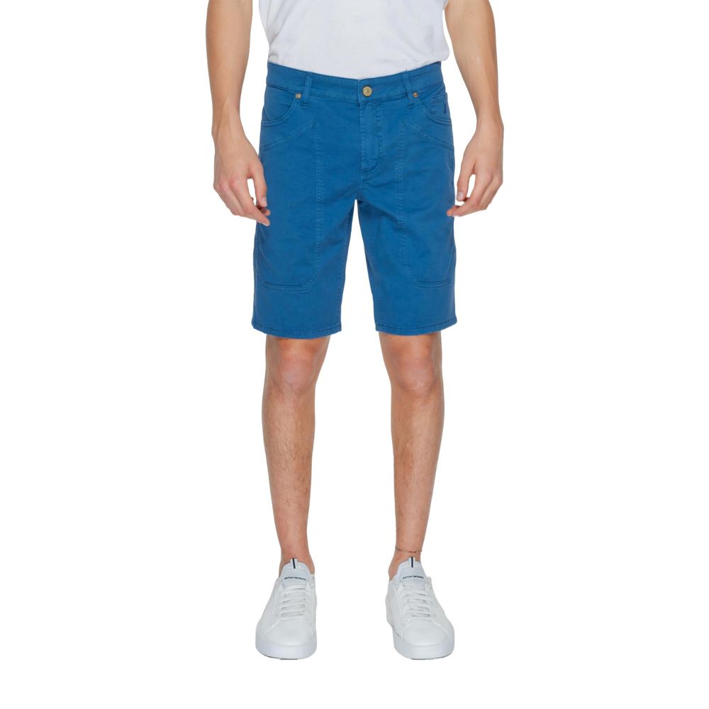 Jeckerson Blue Cotton Short – Elegant Summer Essential