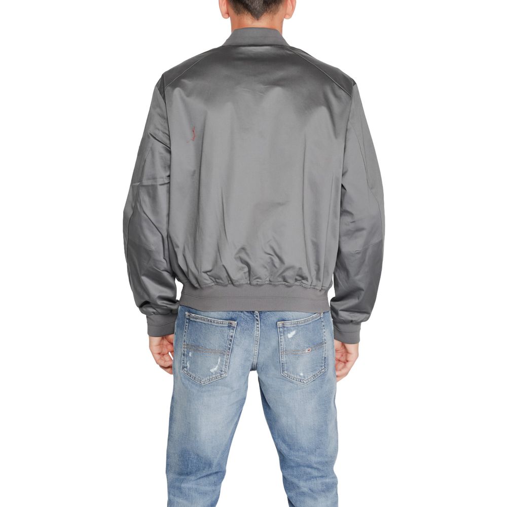 Calvin Klein Gray Organic Cotton Jacket for Sophisticated Style