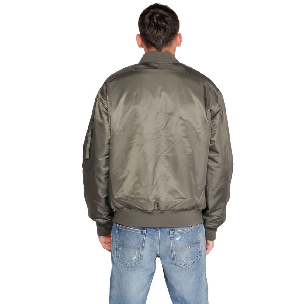 Calvin Klein Jeans Gray Wool Jacket - Effortless Sophistication
