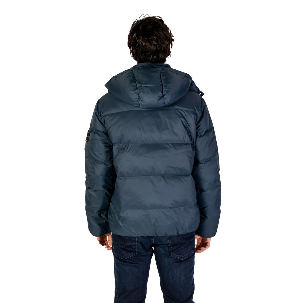 Calvin Klein Blue Cotton Jacket with Modern Elegance