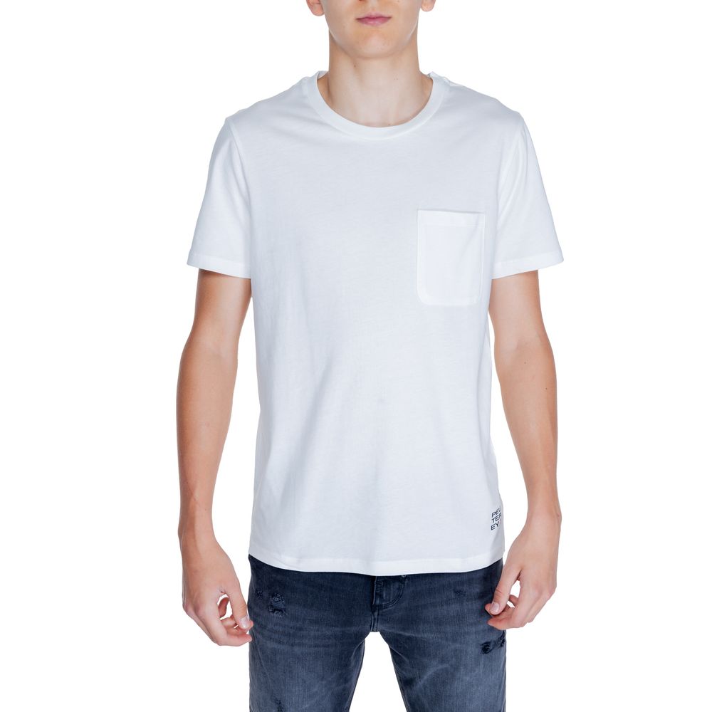 Peuterey White Cotton T-Shirt for Timeless Elegance