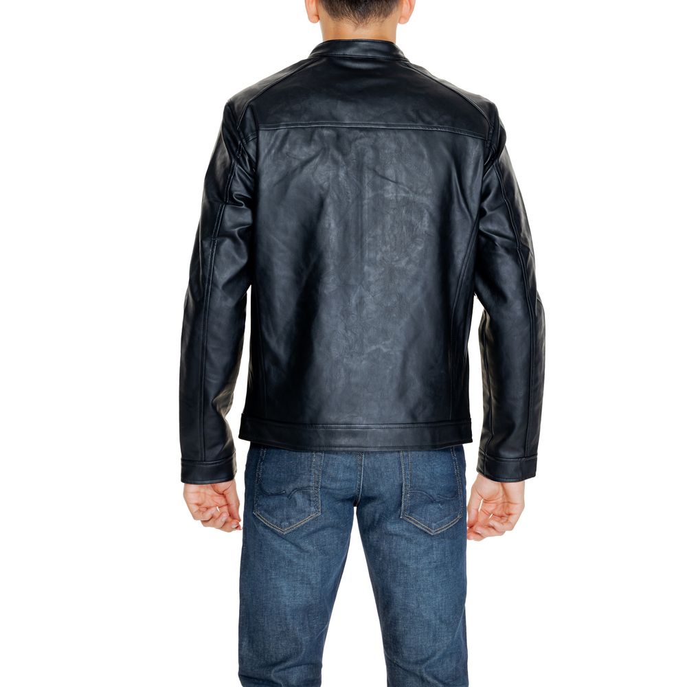 Jack Jones Black Wool Jacket for Effortless Sophistication