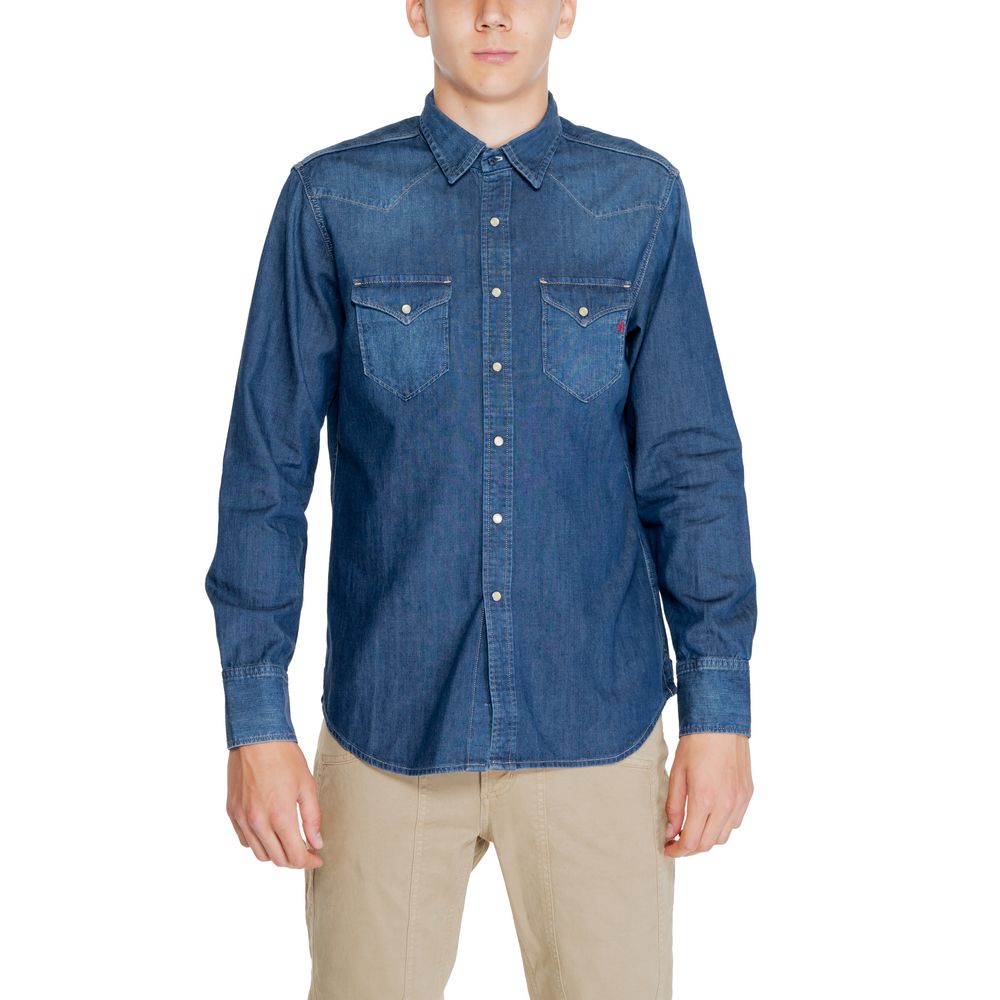 Replay Blue Cotton Shirt - Timeless Elegance Redefined