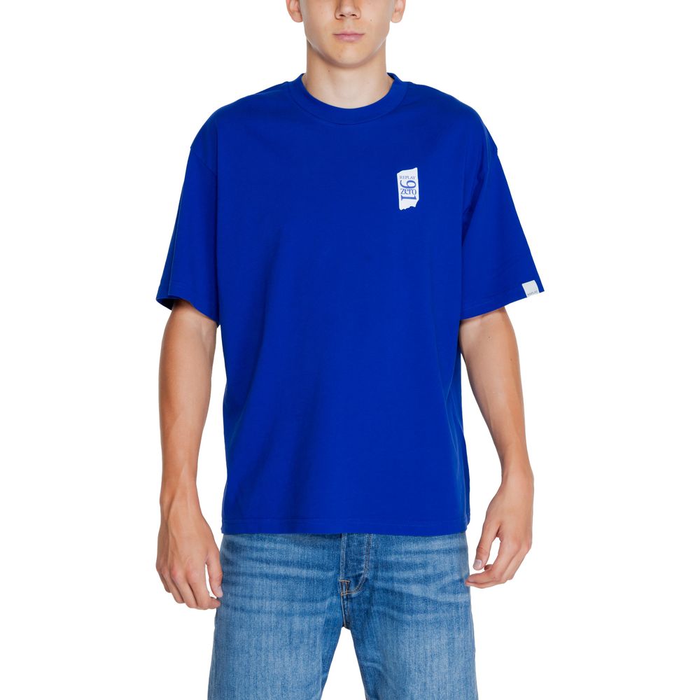 Replay Blue Cotton T-Shirt - Effortless Elegance Redefined