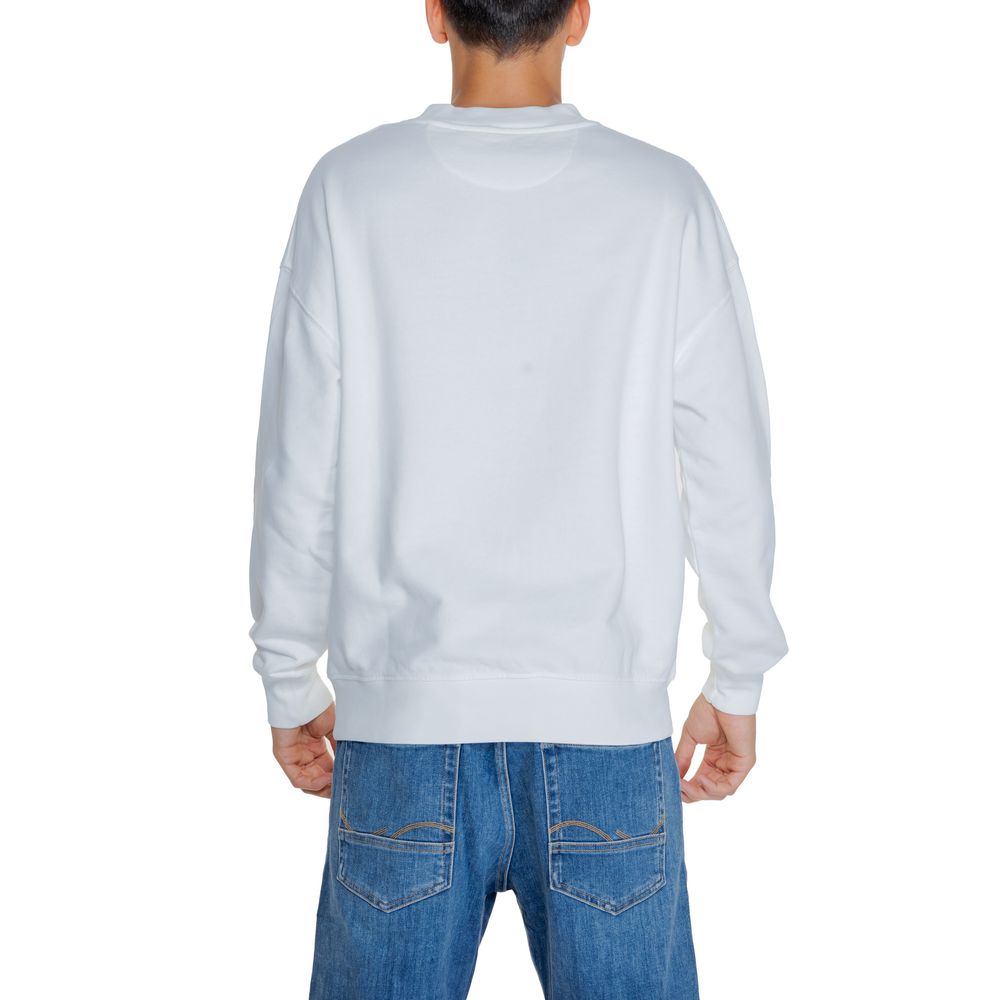 Replay White Cotton Sweater for Effortless Sophistication