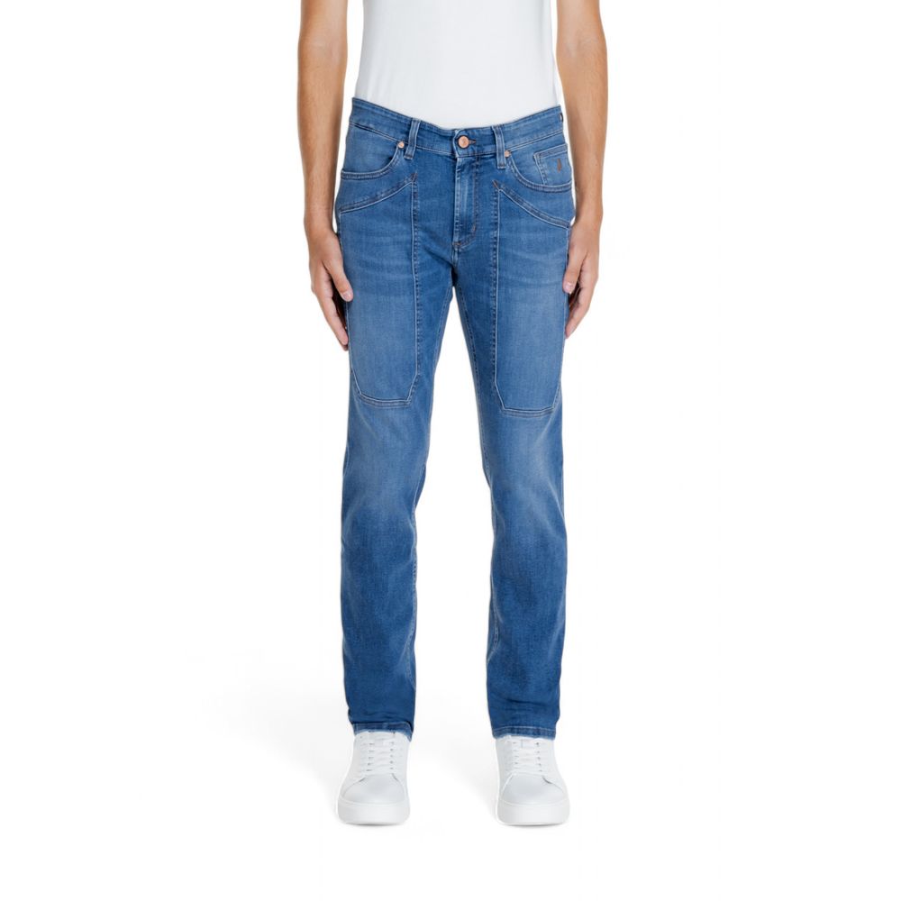 Jeckerson Blue Cotton Jeans for Elevated Style