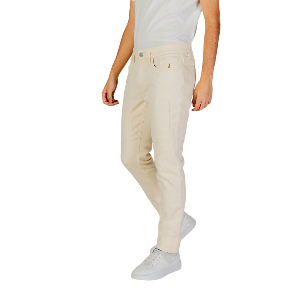 Jeckerson Cream Cotton Jeans for Effortless Elegance