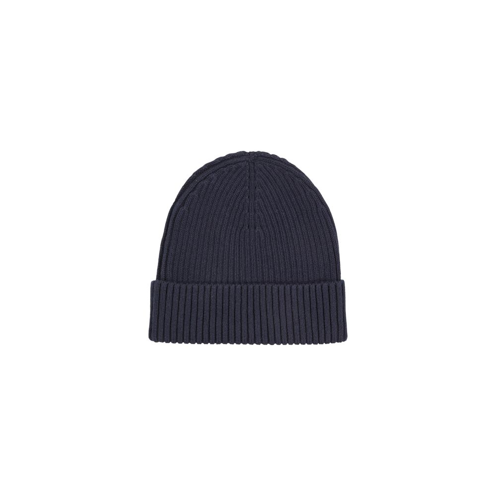 Calvin Klein Blue Organic Cotton Beanie Hat for Sophisticated Style