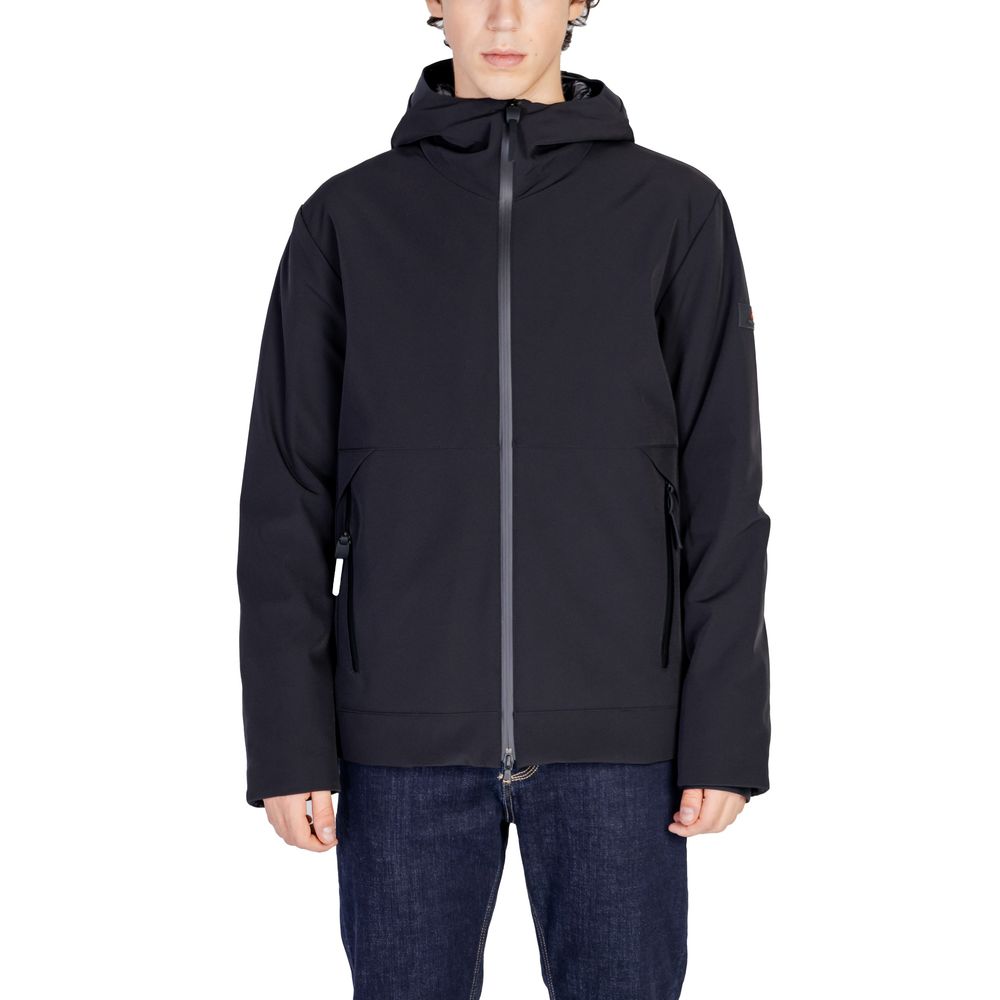Peuterey Black Wool Jacket for Modern Elegance and Style