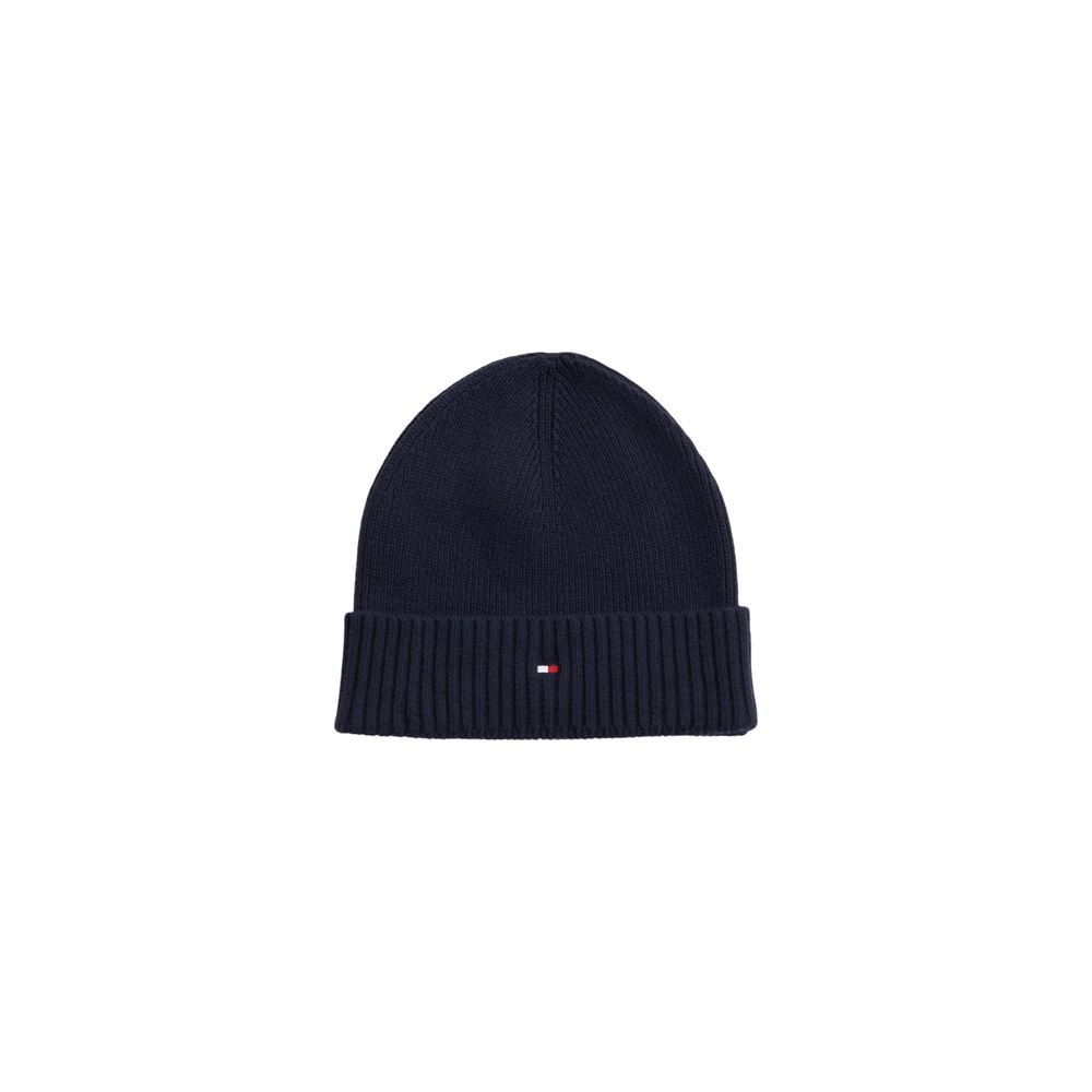 Tommy Hilfiger Blue Cotton Scarf and Hat Set