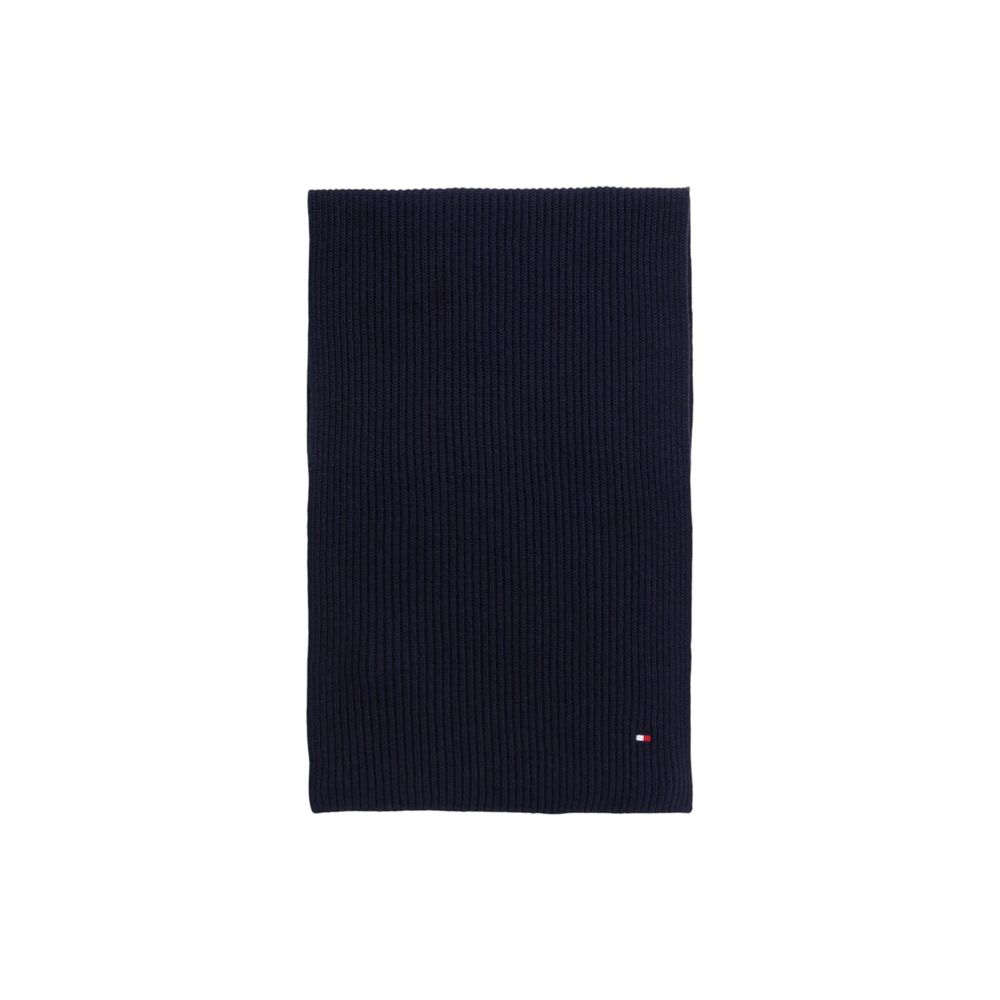 Tommy Hilfiger Blue Cotton Scarf and Hat Set