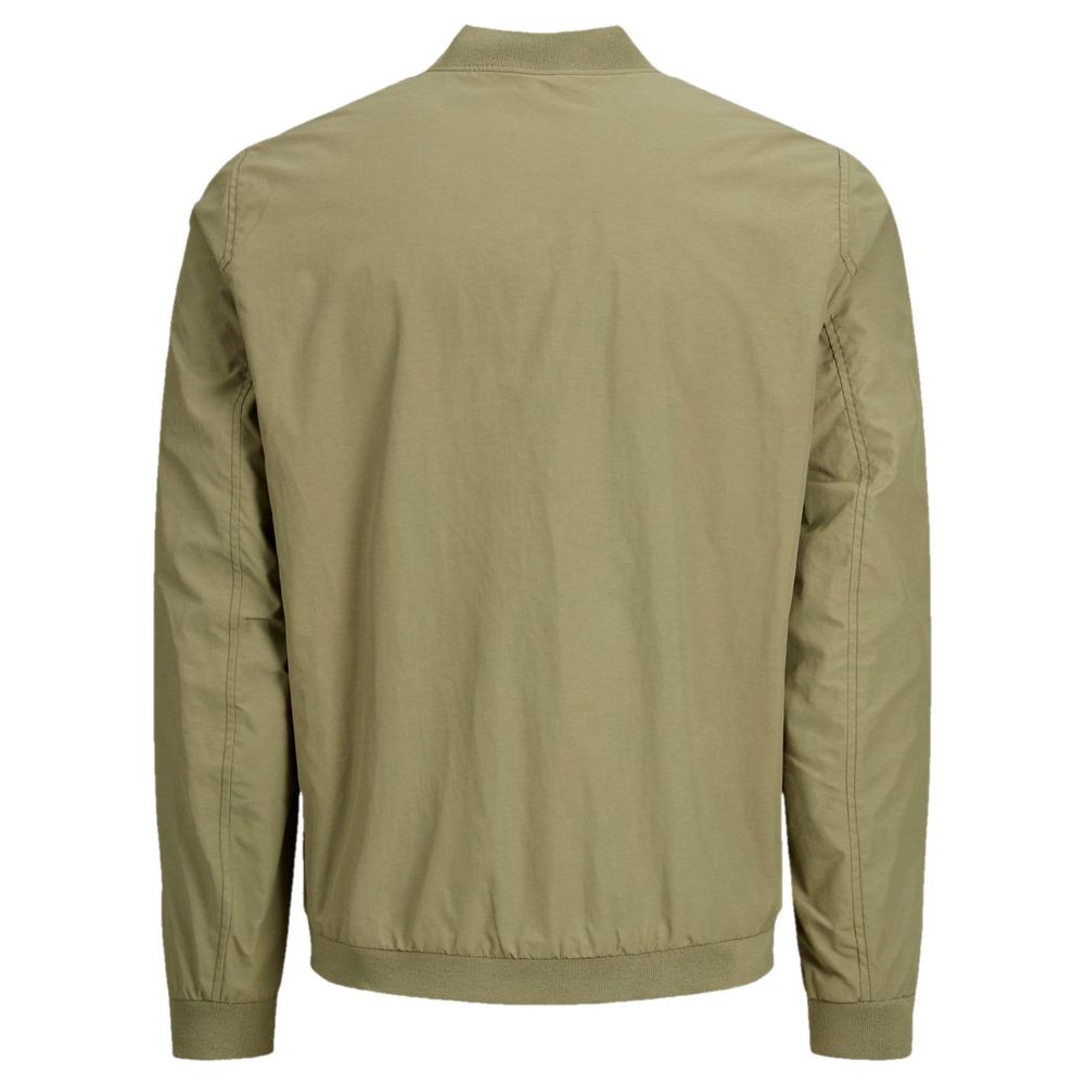 Jack Jones Green Cotton Jacket for Effortless Sophistication