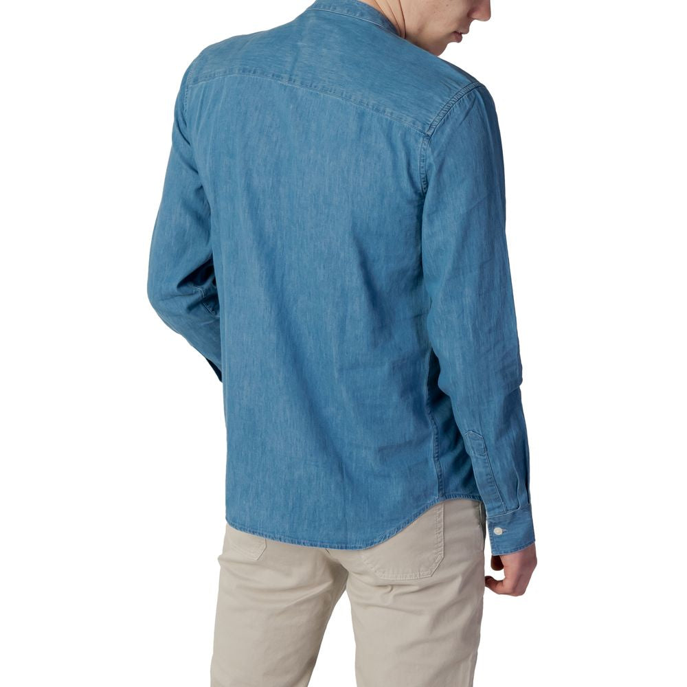 Peuterey Blue Cotton Shirt - Timeless Elegance Redefined