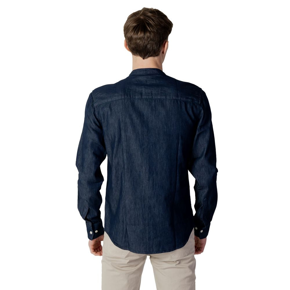 Peuterey Blue Cotton Shirt – Effortless Luxury Redefined