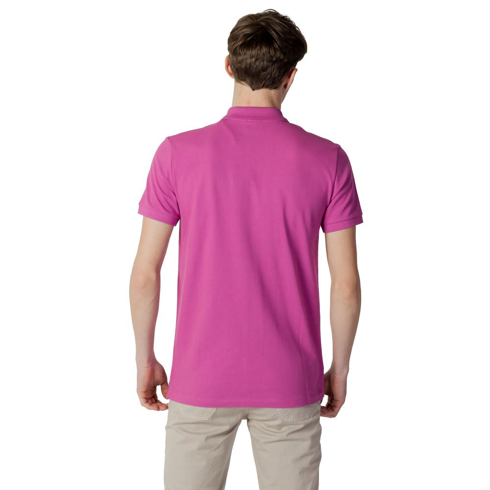 Peuterey Pink Cotton Polo Shirt for Effortless Elegance