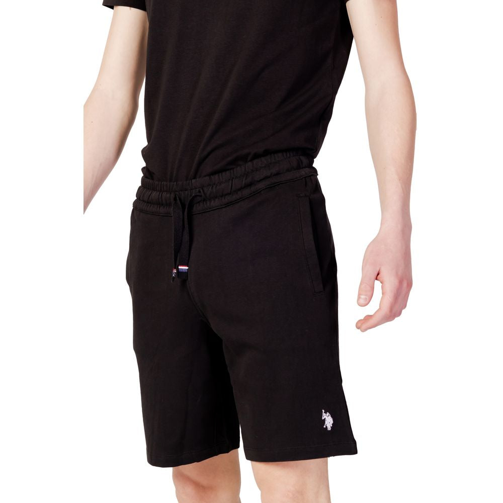 U.S. POLO ASSN. Black Cotton Shorts for Elevated Casual Wear