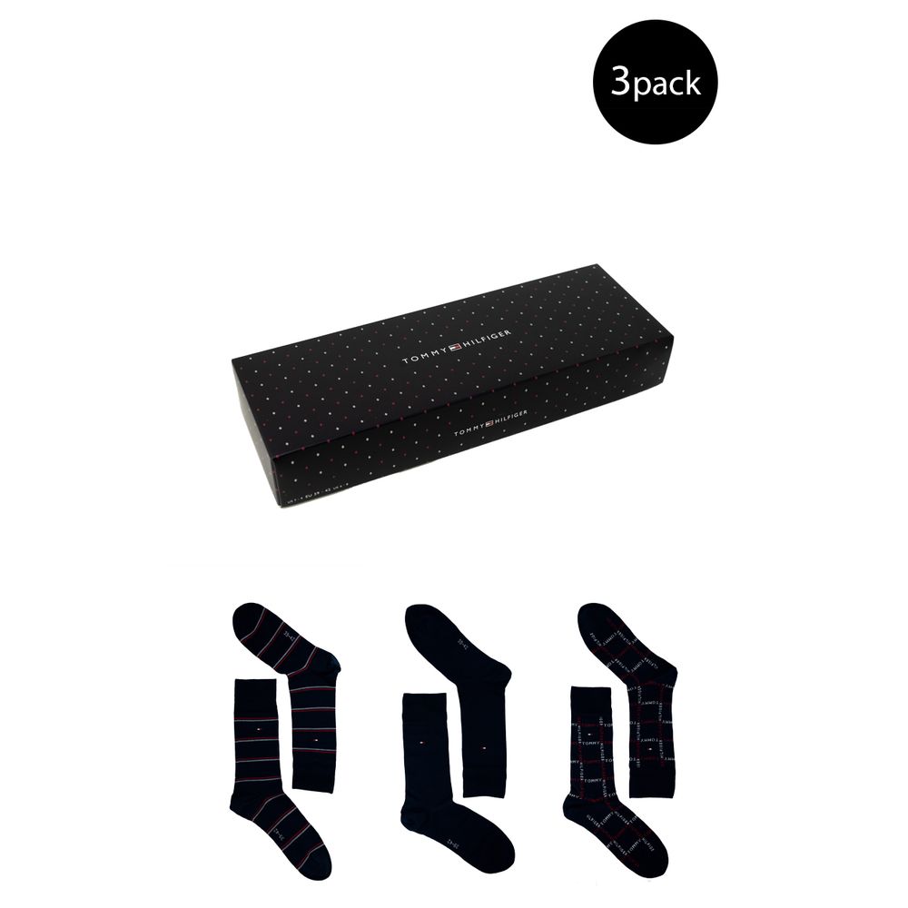 Tommy Hilfiger Blue Cotton Sock for Elevated Everyday Style