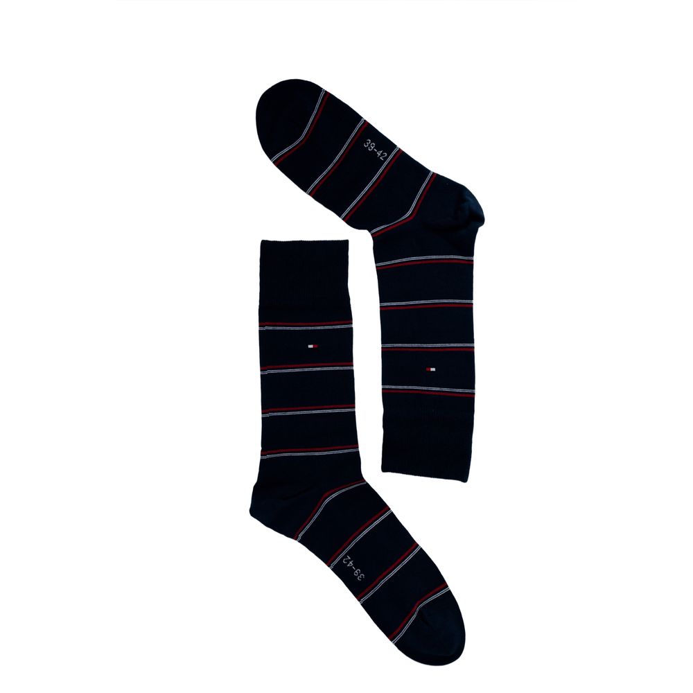 Tommy Hilfiger Blue Cotton Sock for Elevated Everyday Style