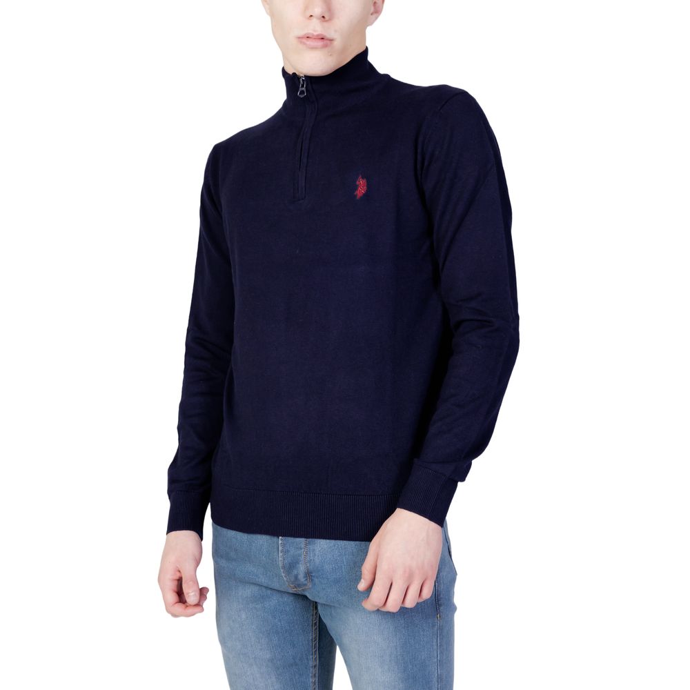 U.S. POLO ASSN. Blue Cotton Sweater for Elevated Style