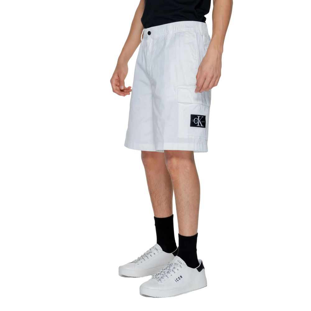 Calvin Klein Jeans White Cotton Shorts for Elevated Style