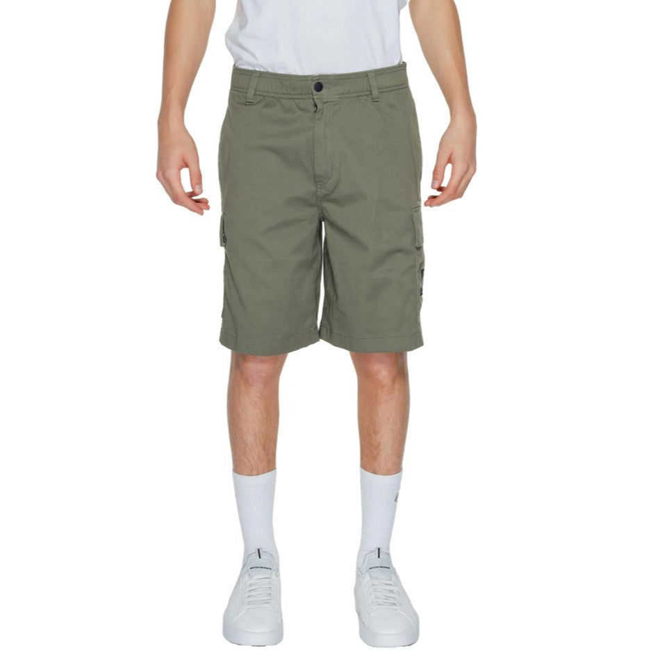 Calvin Klein Green Cotton Shorts for Elevated Style