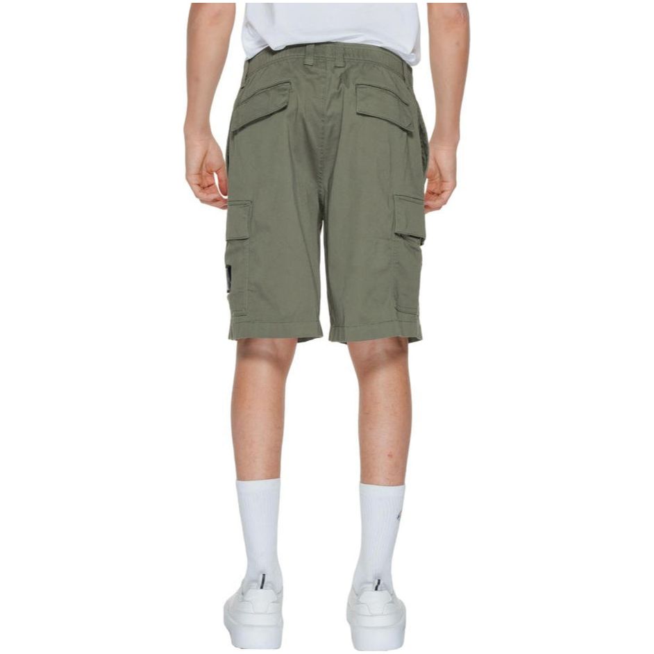 Calvin Klein Green Cotton Shorts for Elevated Style