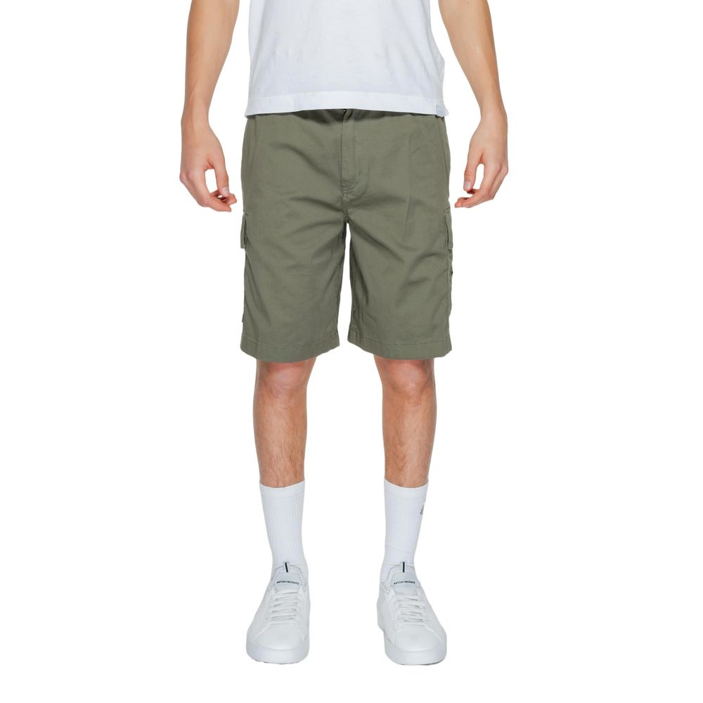 Calvin Klein Green Cotton Shorts for Elevated Style