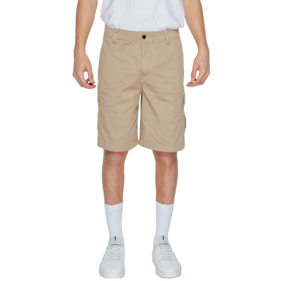 Calvin Klein Beige Cotton Shorts for Effortless Elegance
